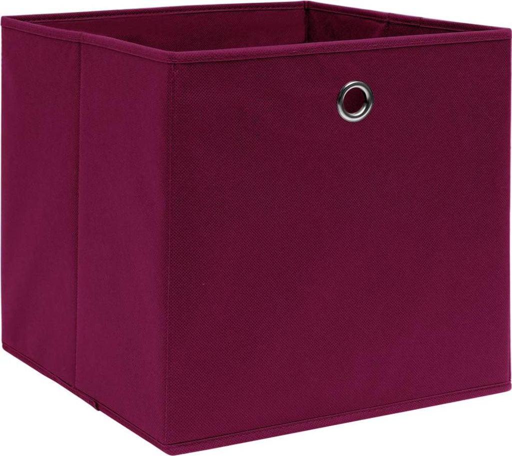 vidaXL Aufbewahrungsboxen 4 Stk. Dunkelrot 32x32x32cm Stoff Produktbild 
