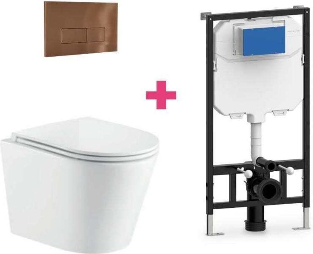 Wand-WC TURIN Komplett-Set weiß