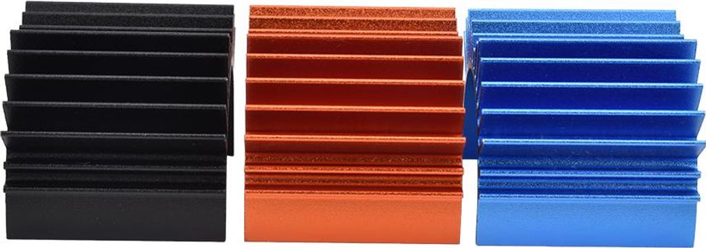 3PCS 3-Farben Metall Universal Kühlrippen Set Kühlkörper für RC Car 540/550 Motor