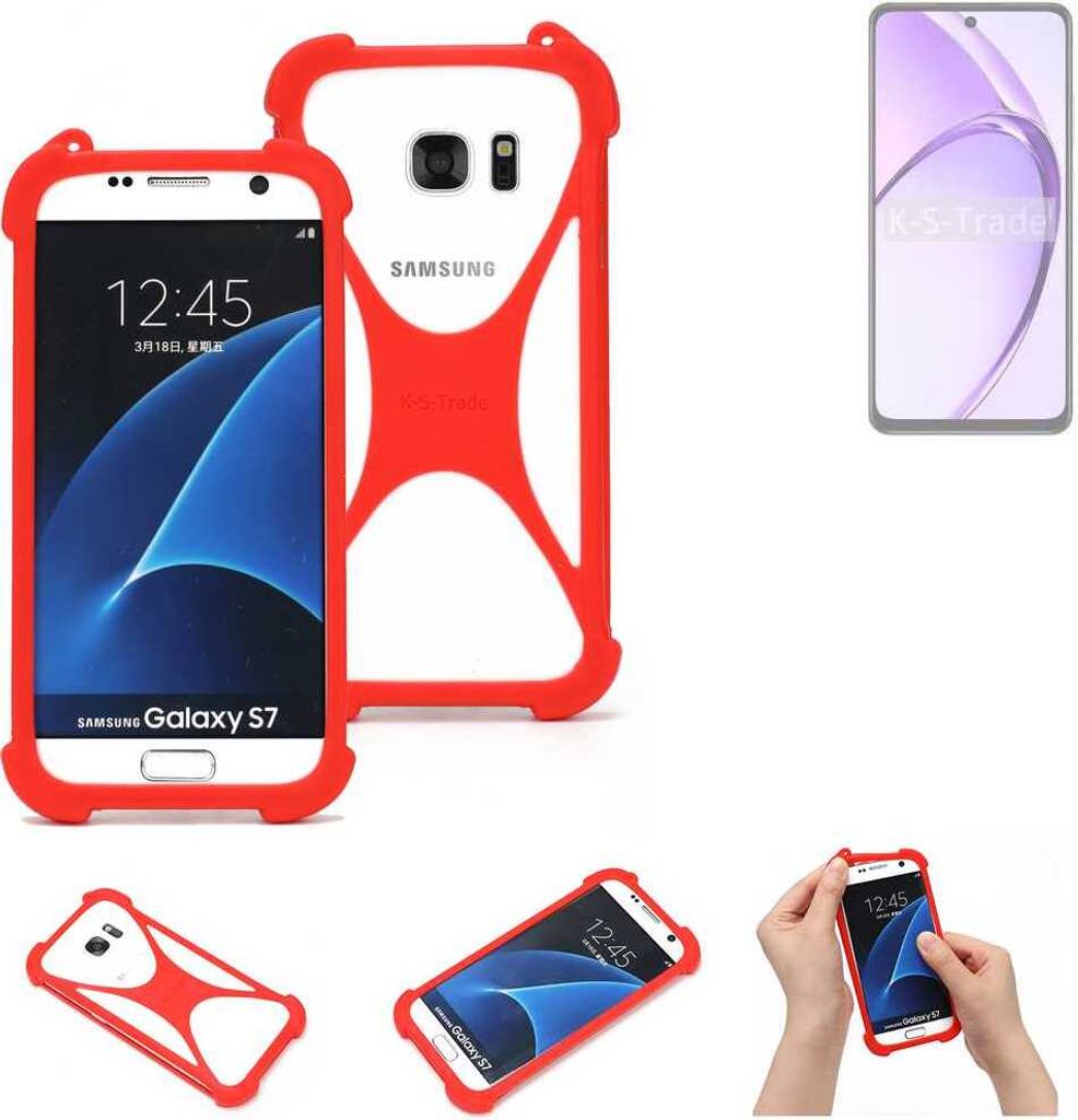 K-S-Trade Handy-Hülle kompatibel mit Oppo A40 Schutz-Hülle Bumper Silikon Schutz Hülle Cover Case Silikoncase Silikonbumper TPU Softcase