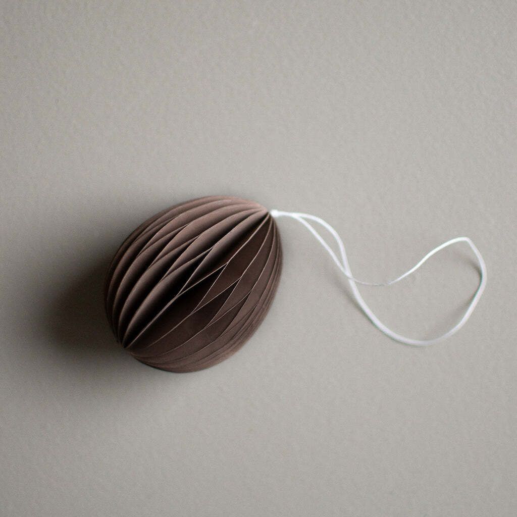 Ovoid Osterei aus Papier - braun: large
