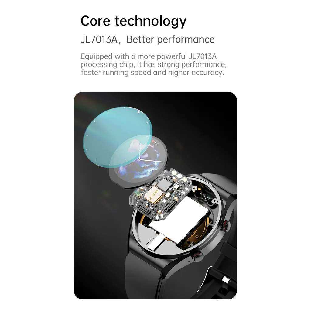 Montre connectée E09 écran 1,39'' noir avec appels Bluetooth intégrés - 10