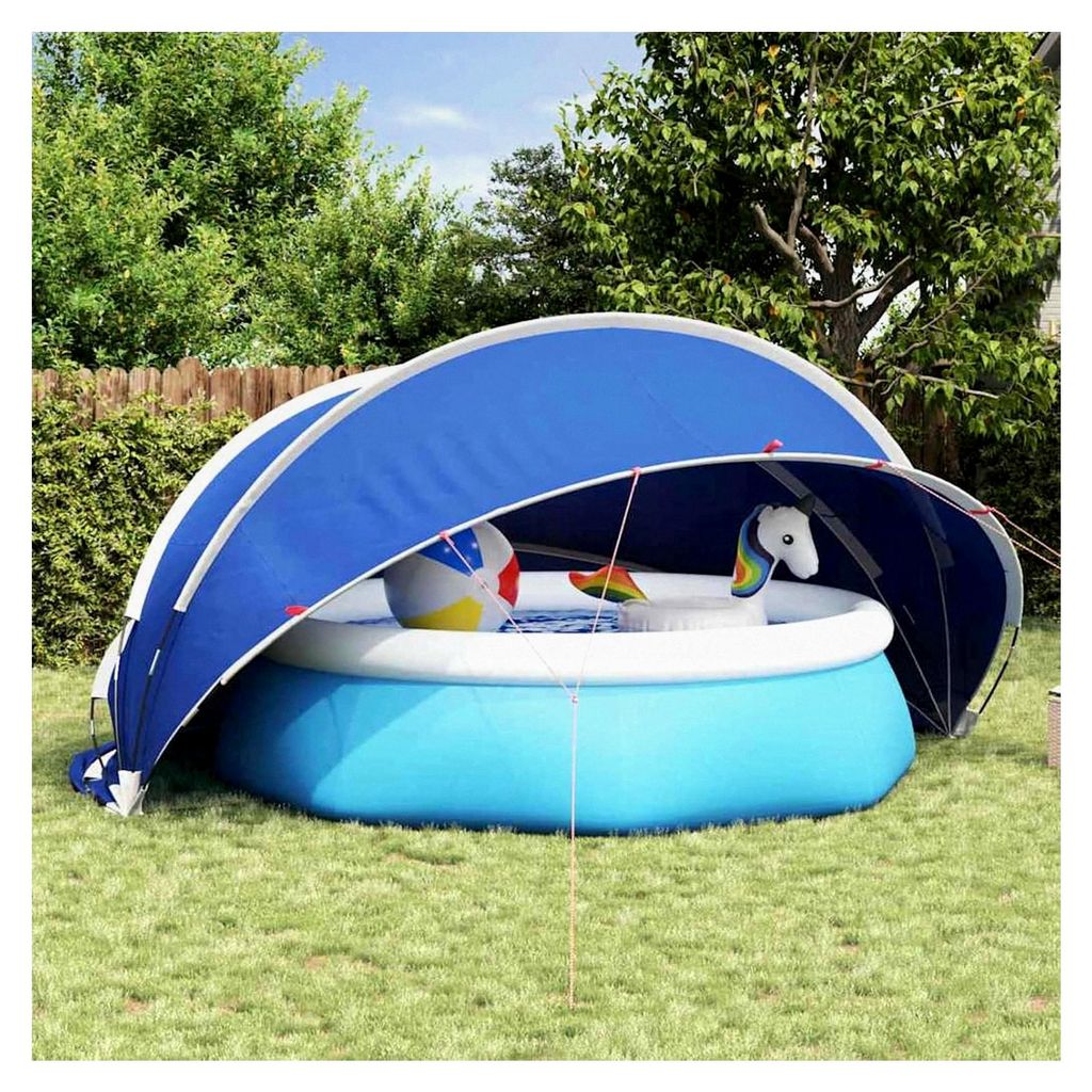 Faltbarer Pool-Dome Blau, wasserfest und UV-beständig, reduziert Wärmeverlust für Gärten und Terrassen