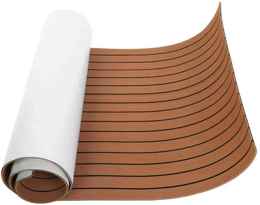 Tapis de cockpit pour bateau teck mousse EVA 240x90cm idéal pour yacht