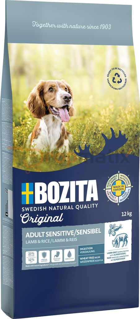 Bozita Original Adult Sensitive Jagnięcina i Ryż  - sucha Produktbild 