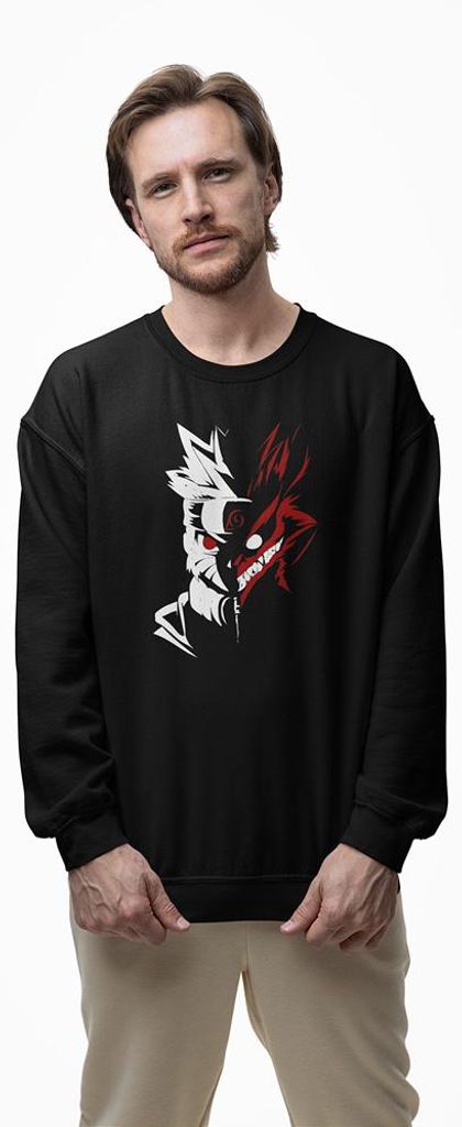 D&B Design Uni Pullover SWAN00007 Naruto Schwarz-Größe M