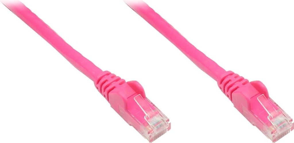 Patchkabel, Cat. 6, U/UTP, magenta, 10m, Good Connections