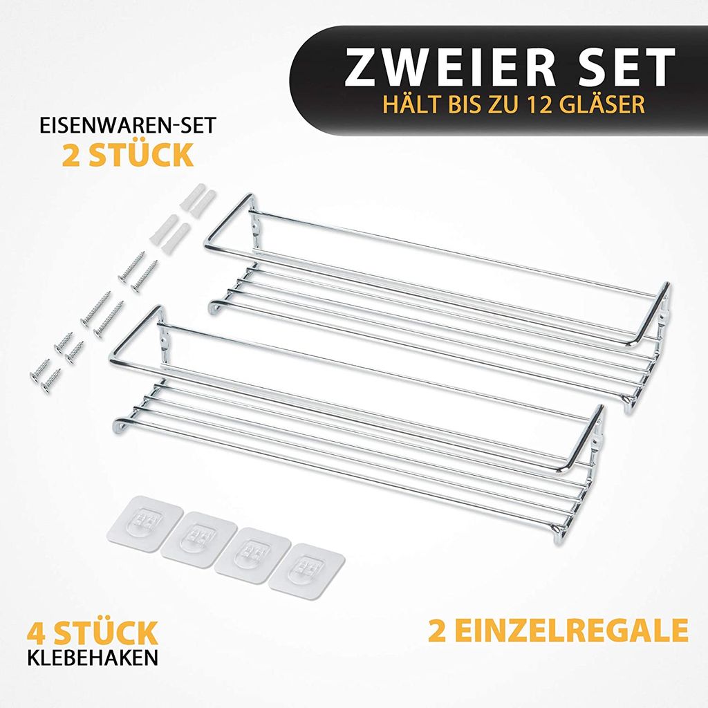 Gewürzregal Wand Gewürzhalter schwarz Gewürzregal zum Aufhängen ohne Bohren Schranktür Gewürzregal Innenschrank Küchenregal Wand(2er Satz)