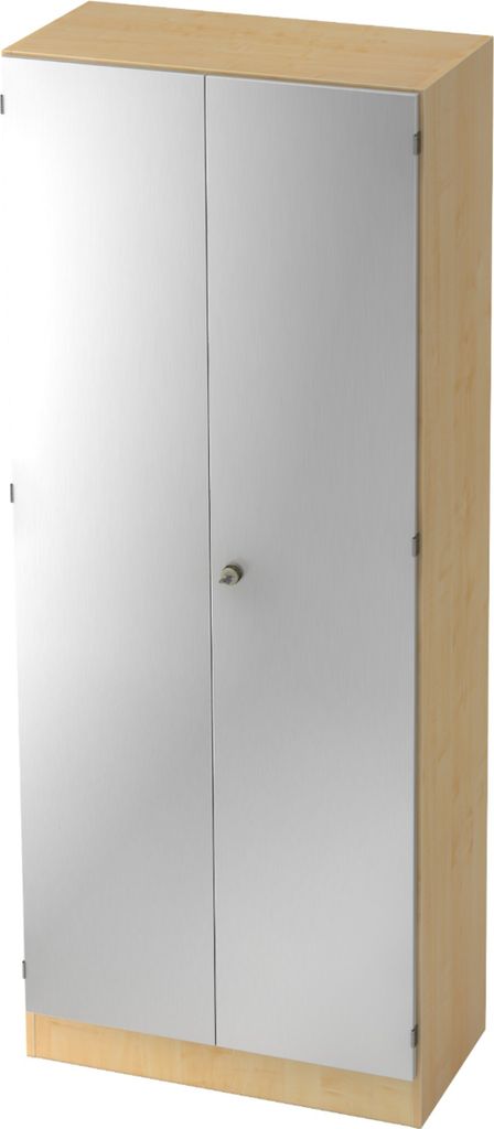 bümö office Garderobenschrank - Nachbildung Ahorn/Silber