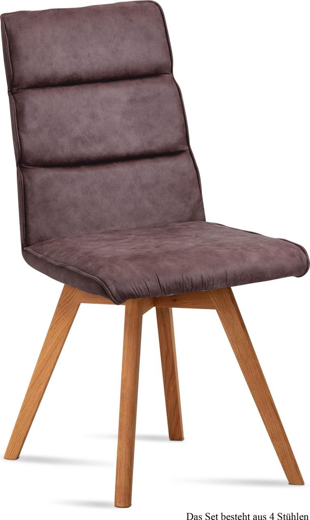 Esszimmerstuhl (4er-Set) Dixie 47x92x60 Eiche geölt/Braun