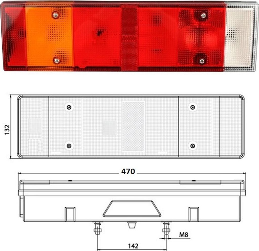 Luce freno posteriore sinistra Iveco Eurocargo EuroTech Immagine del prodotto 