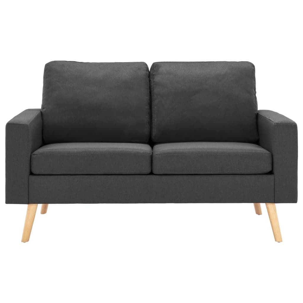 "SALE 2026"Klassische Sofas - Grau 2-Sitzer-Sofa - Polstersofa - Dunkelgrau Stoff Stabli Möbel1116733