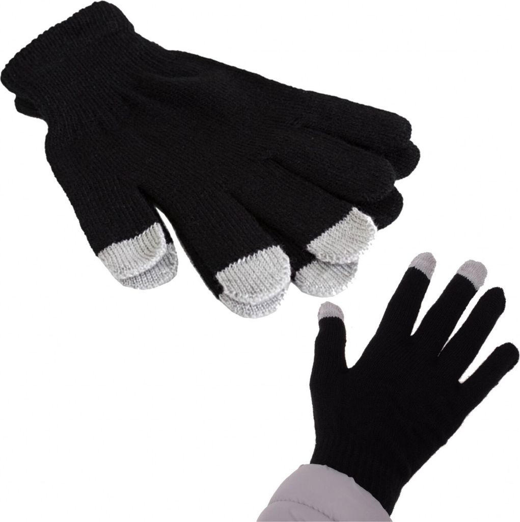Touch Handschuhe Für Das Telefon Damen Men's Schwarz