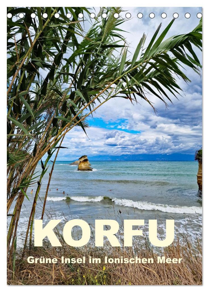 Korfu Grüne Insel im Ionischen Meer (Tischkalender 2027 DIN A5 hoch), CALVENDO Monatskalender