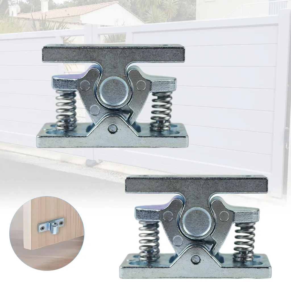 Lot de 2 clips de blocage de porte en alliage zinc et acier inoxydable