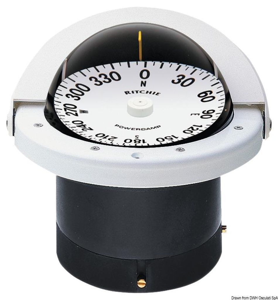 RITCHIE Navigator eingebauter Kompass 4 1/2 whi/weiß - Osculati 25.084.02