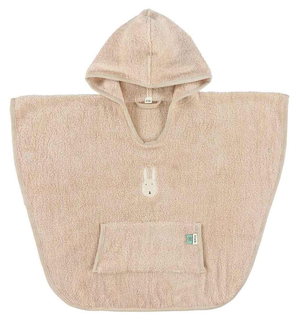 Trixie Badeponcho Baumwolle - rosa Kaninchen Tiermotiv für Kinder
