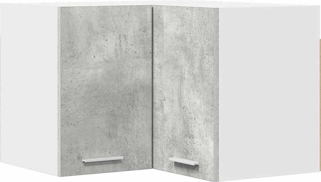 Hängeschrank Betongrau und Weiß 57 x 57 x 40 cm Holzwerkstoff
