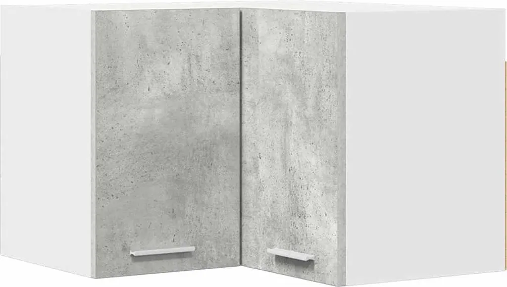 vidaXL Armadio a muro in cemento grigio e bianco 57 x 57 x 40 cm Materiale in legno