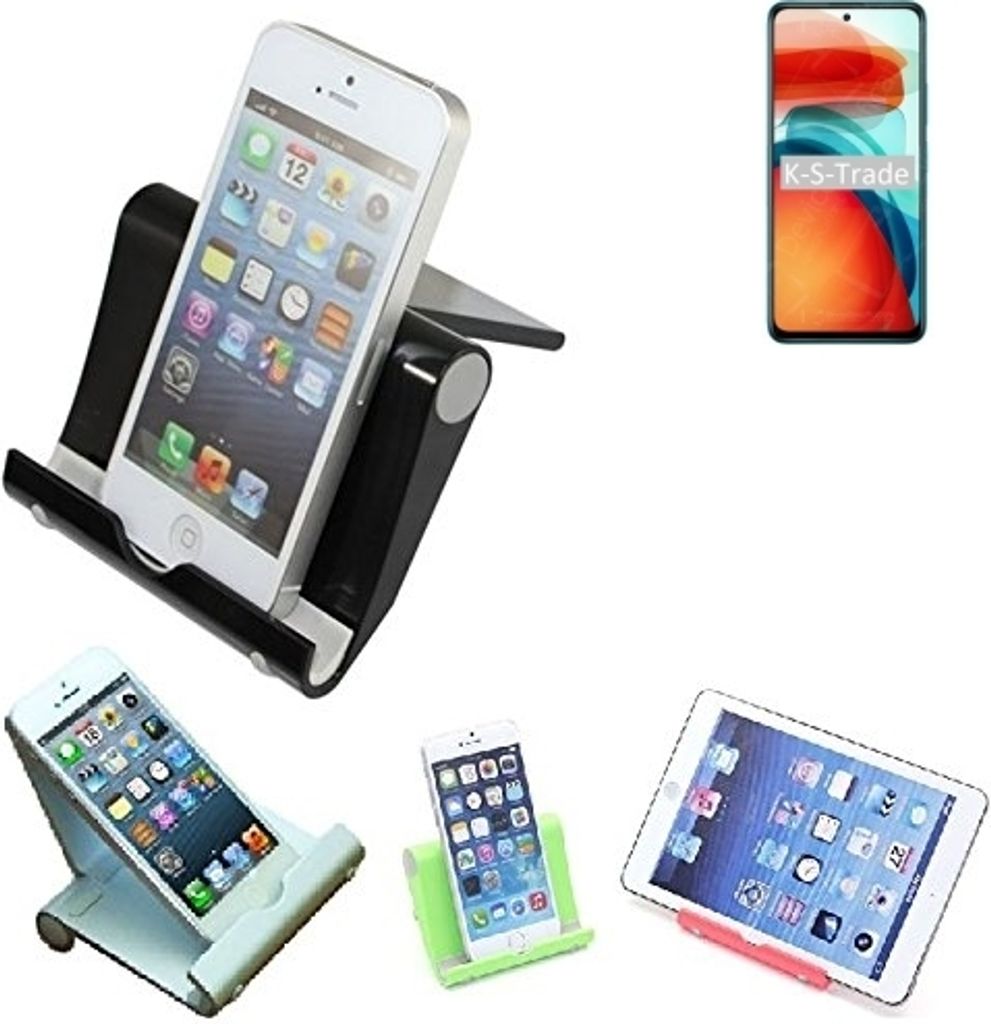 K-S-Trade Handy-Ständer kompatibel mit Xiaomi Redmi Note 10 Pro China faltbarer Tischständer Smartphone Tablet Halterung Reise