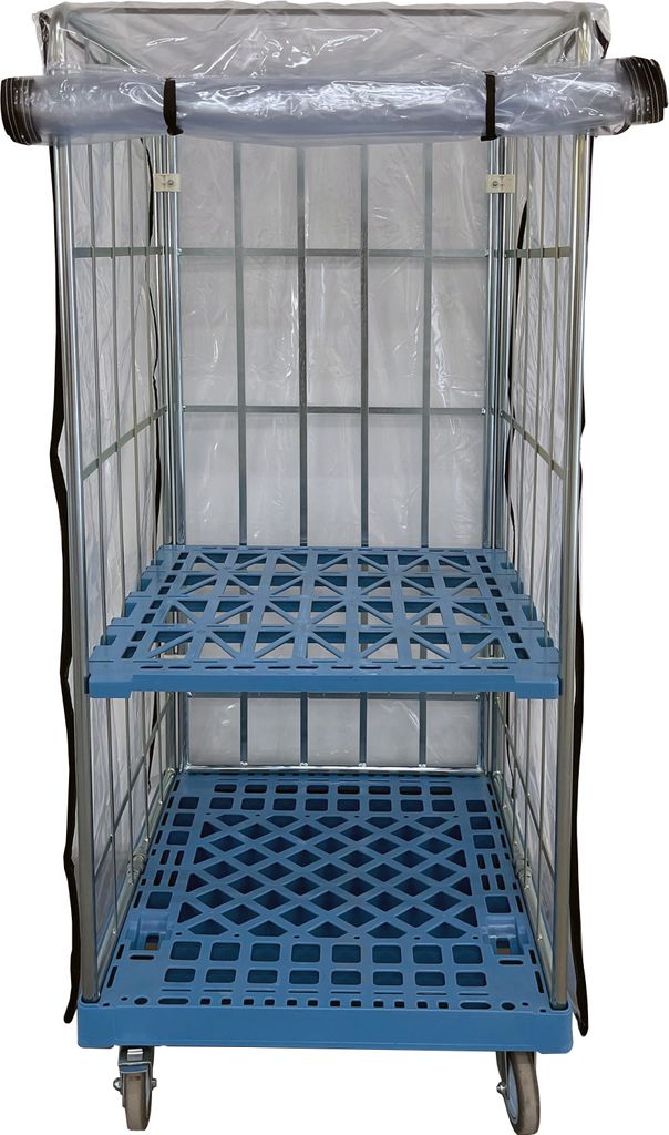 Gitterwagen Abdeckung 73x82x150cm PVC transparent Schutzhülle Abdeckplane Staubschutz wasserdicht
