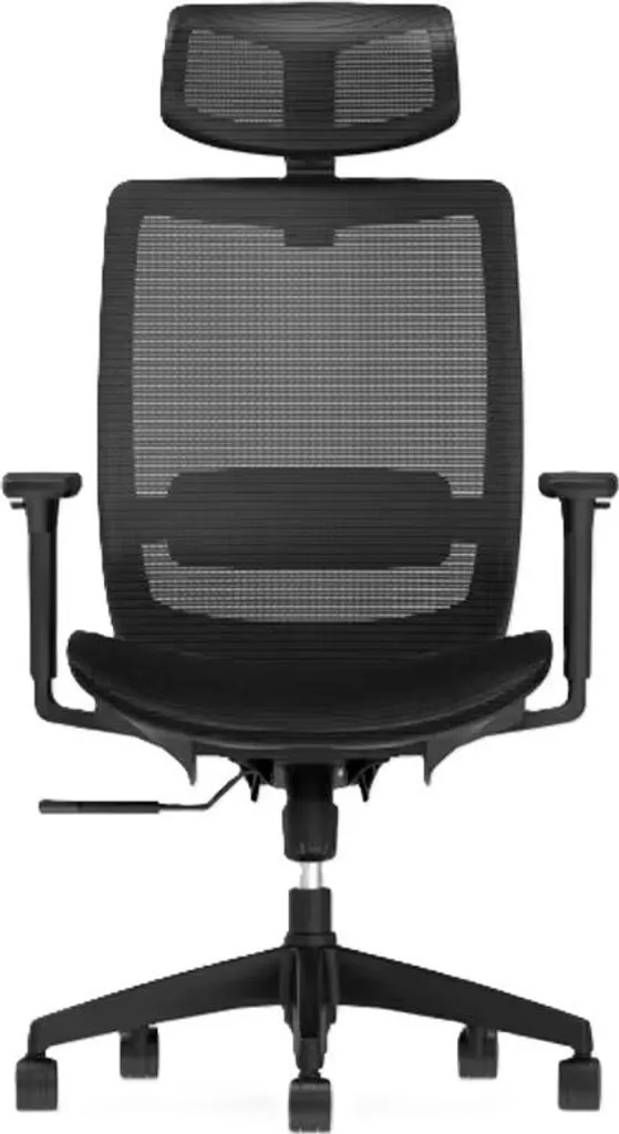 Chaise de bureau ergonomique BS4B noire en maille avec soutien lombaire