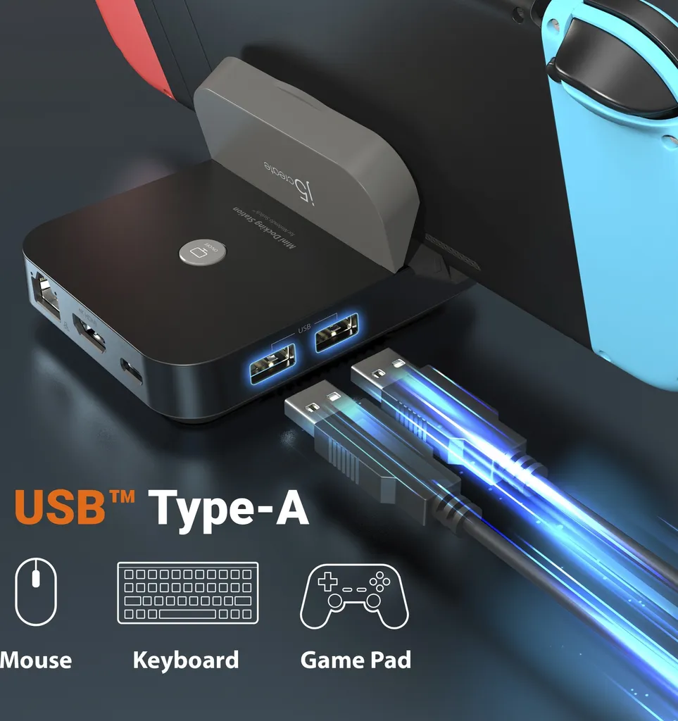 Mini-Dock de Voyage pour Nintendo Switch, j5create JCD620-N HDMI - 8
