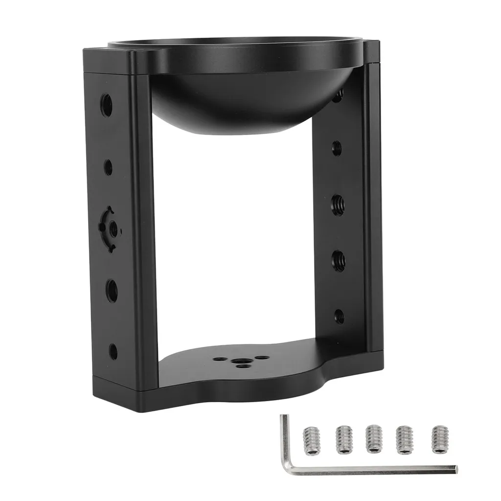 Adaptateur demi-bol 100mm en aluminium avec vis 1/4" et 3/8" pour DSLR