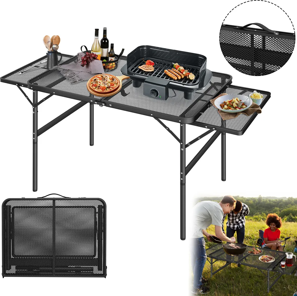 Table de Jardin Pliable et Portable en Aluminium pour 6 à 8 Personnes