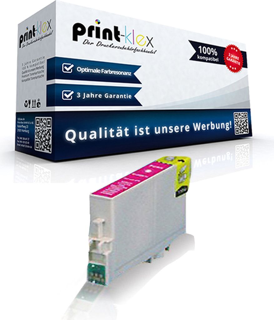Kompatible Reinigungspatrone für Epson StylusD68 StylusD68PE StylusD88 StylusD88PE StylusD88Plus T 0613 T0613 Magenta Rot - Office Light Serie