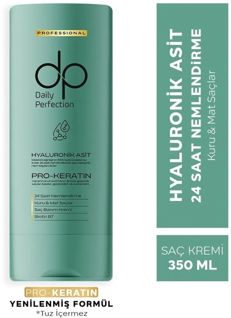 Crème de Soin Capillaire à l'Acide Hyaluronique DP pour Cheveux Abîmés