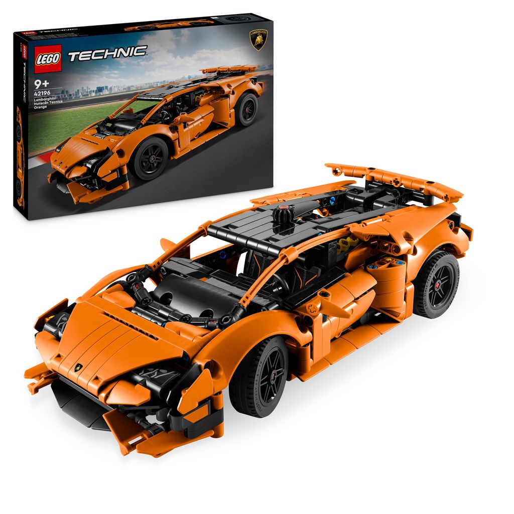 LEGO Technic Lamborghini Huracán Tecnica Orange Set, Sportwagen-Spielzeug für Kinder ab 9 Jahren, Jungen und Mädchen, Modellauto für kreatives ...