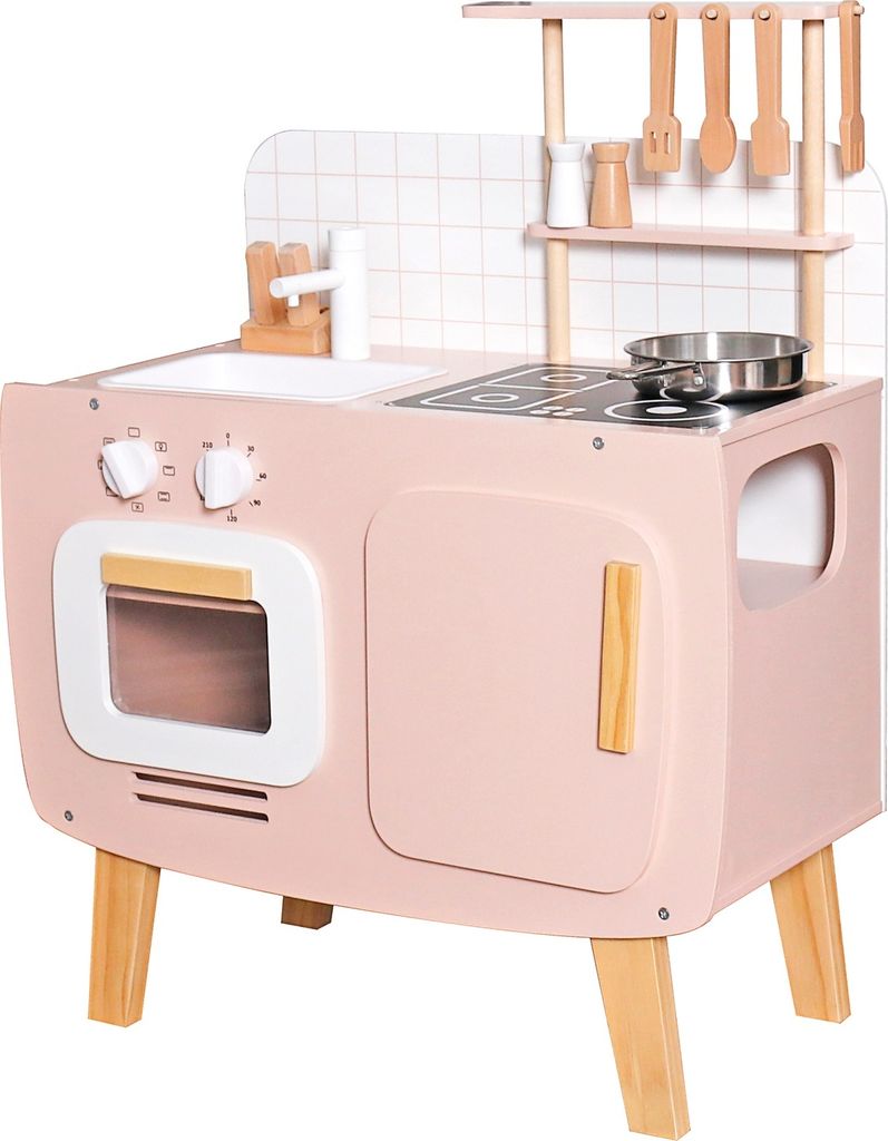 Kuchnia Dziecięca Retro w Pastelowym Różu z Kompletowym Zdjęcie produktu 