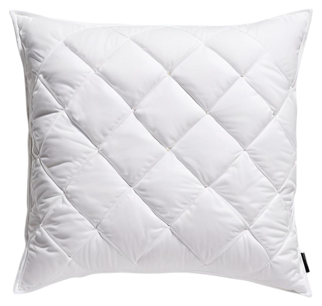 2 Stück Kopfkissen 80x80 cm Weiß Steppkissen gesteppt Produktbild 