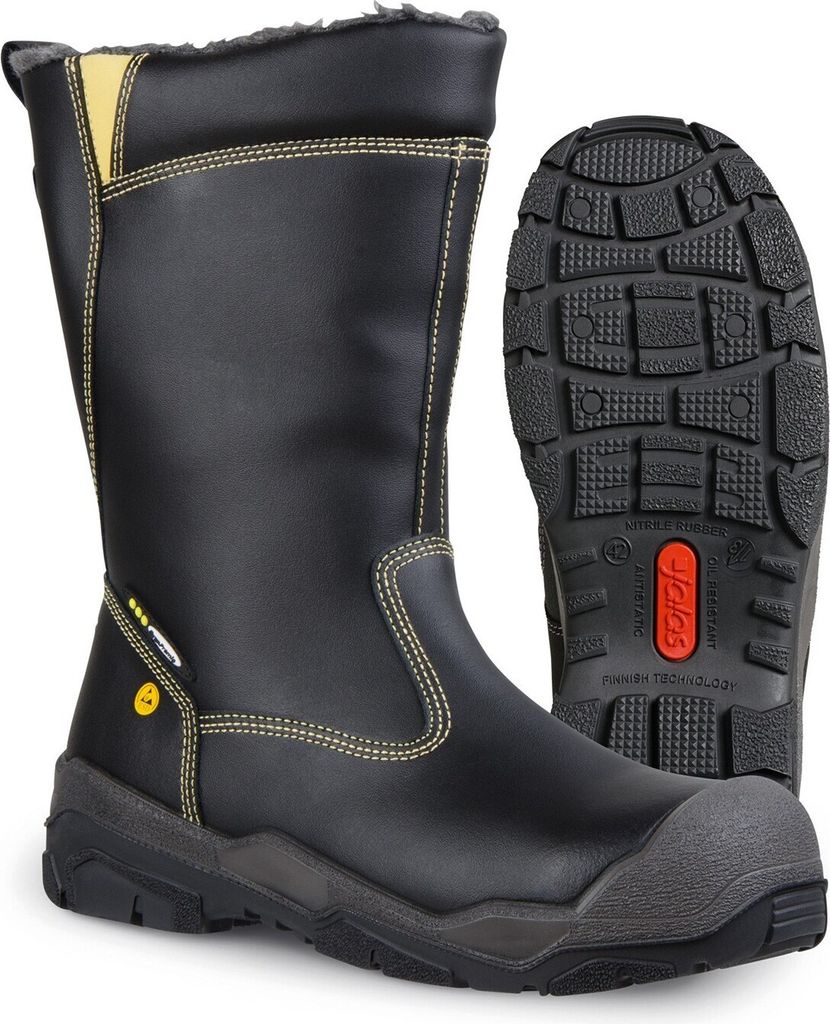 Jalas 1898 Winter King Sicherheitsstiefel S3 SRC CI HRO nach EN 20345:2011 S3, gefüttert und hitzebeständige Sohle schwarz Größe 46