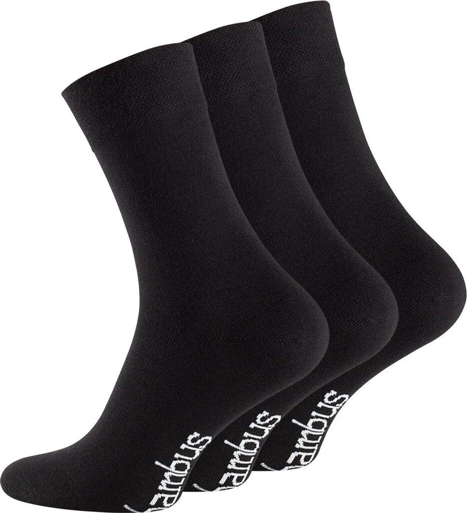 Exklusiver Handel: 6 Paar Bambus-Socken, schwarz, für Damen Produktbild 