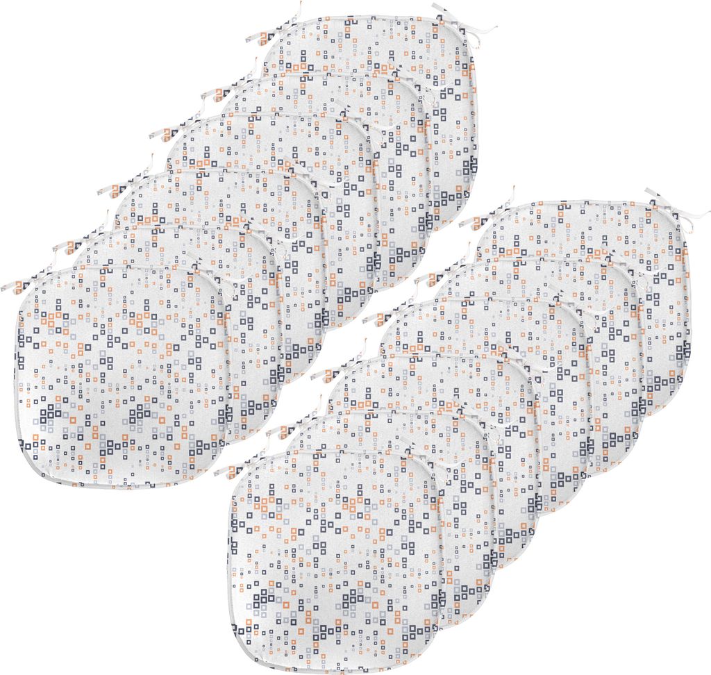 ABAKUHAUS Geometrisch Polster für Esszimmerstühle, Platz Zusammensetzung, Dekoratives wasserfestes Kissen mit Riemen für Küchensitze, 40 cm x 4...