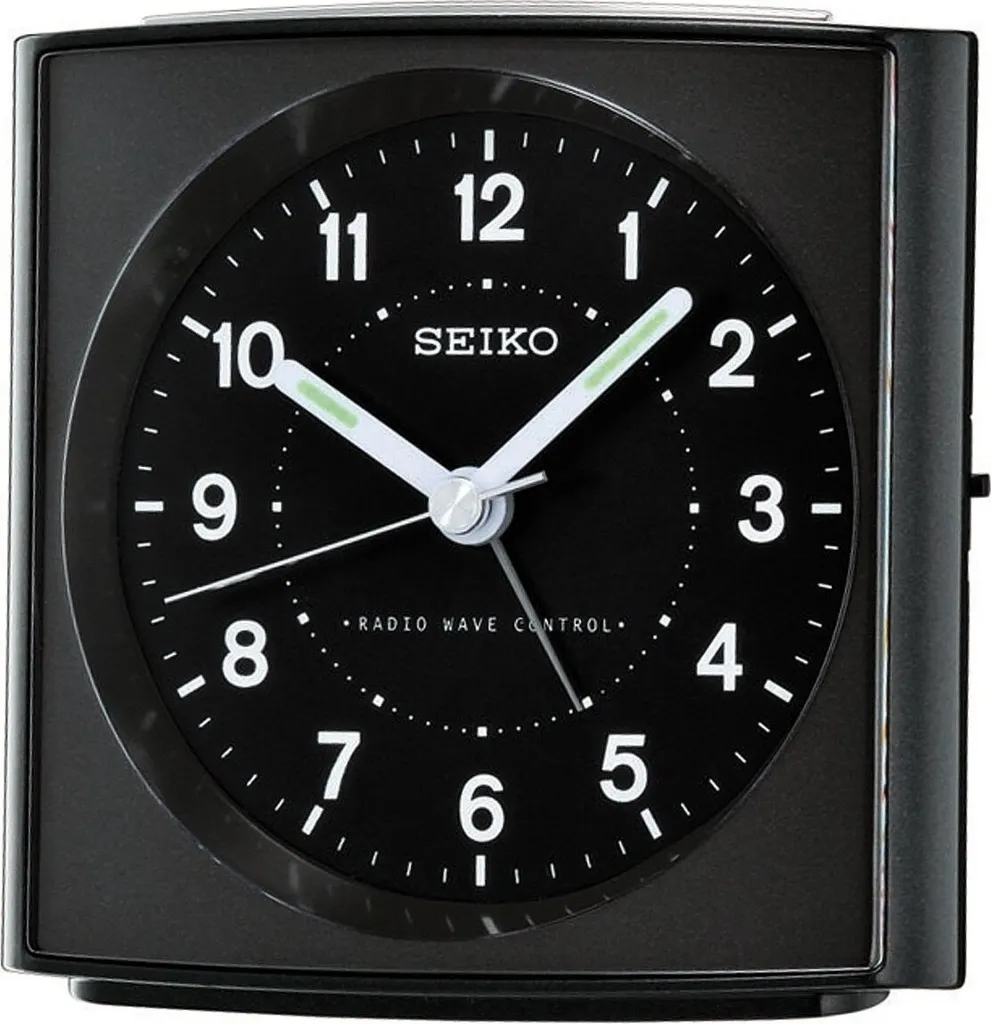 Réveil radio Seiko QHR022K noir - Horloge digitale de précision LCD
