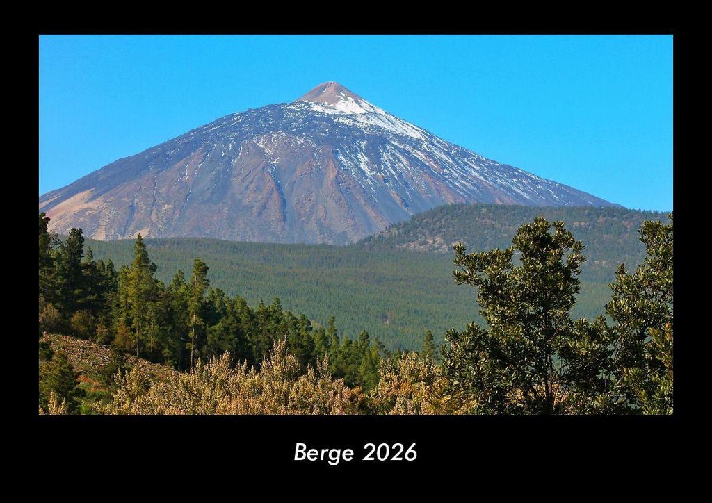Berge 2026 Fotokalender - Querformat DIN A3, Monatskalender mit Bild-Motiven aus Fauna und Flora, Natur, Blumen und Pflanzen