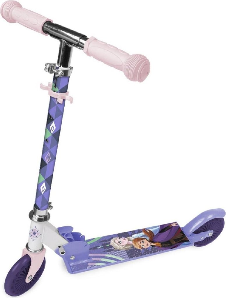 A children's scooter with a Frozen theme.