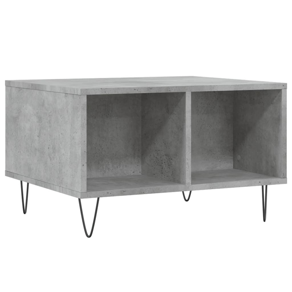vidaXL Couchtisch Betongrau 60x50x36,5 cm Holzwerkstoff