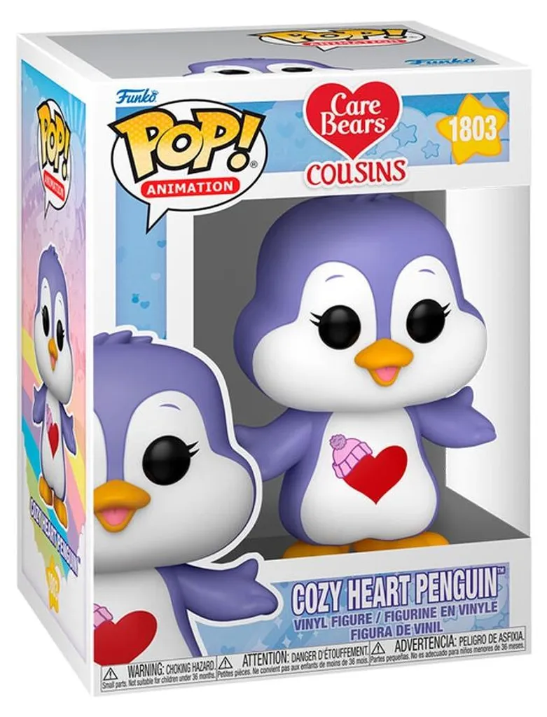 Peluche pingouin Care Bears Cozy Heart 30 cm - Doudou officiel Bisounours