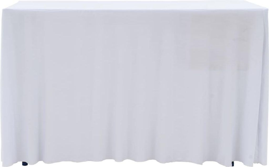 vidaXL 2 Stück Stretch-Tischdecken mit Rand Weiß 243 x 76 x 74 cm