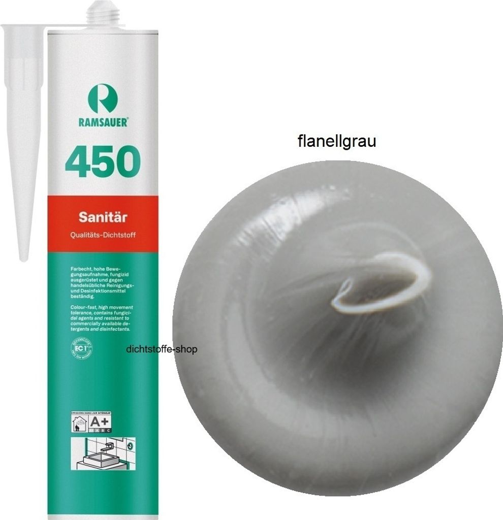 Ramsauer 450 Sanitär 1K Silikon Dichtstoff 310ml Kartusche Produktbild 