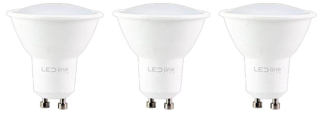 LED line LITE GU10 LED Spot 5W 450lm 230V 3 Stück