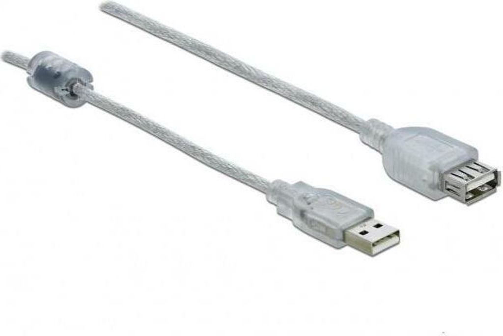 DELOCK USB Verl. A -> A St/Bu 1.50m transparent