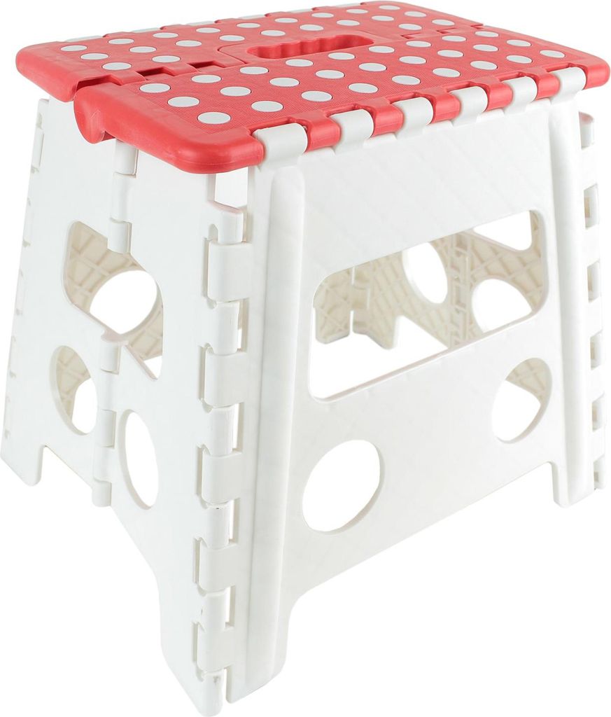 Zusammenklappbarer Tritthocker - Weis - 32 x 36 cm - Haushaltshocker