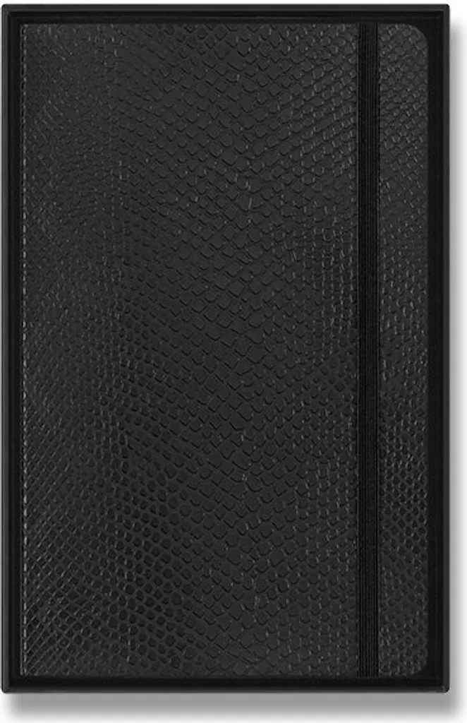 Carnet de Bureau Moleskine Ligné Noir Vegea Boa Large Couverture Souple L