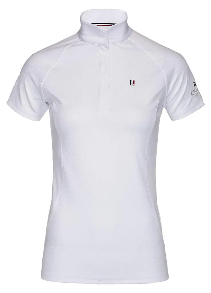 Polo de Concours Équitation Femme Blanc XS - Chemise de Show Kingsland