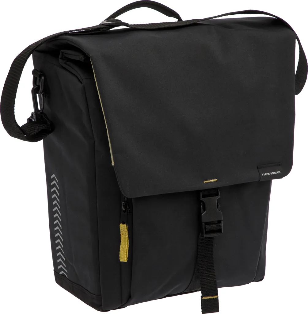 Sacoche de Vélo Arrière New Looxs Tulum Noire pour Porte-Bagages City
